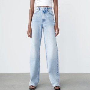 ZARA Full Length Wide Leg Jeans